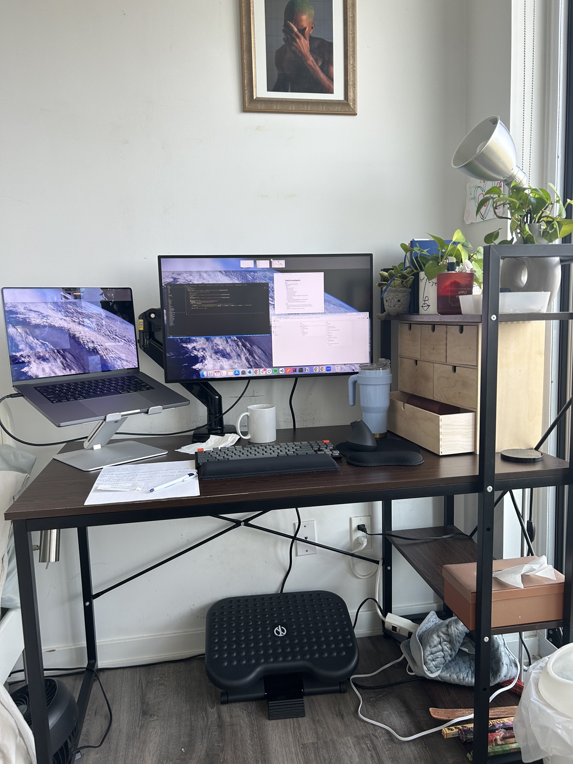 Corner Desk with Shelves - photo 2