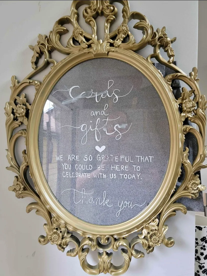 Gold Ornate Wedding Cards and Gifts Sign thumbnail