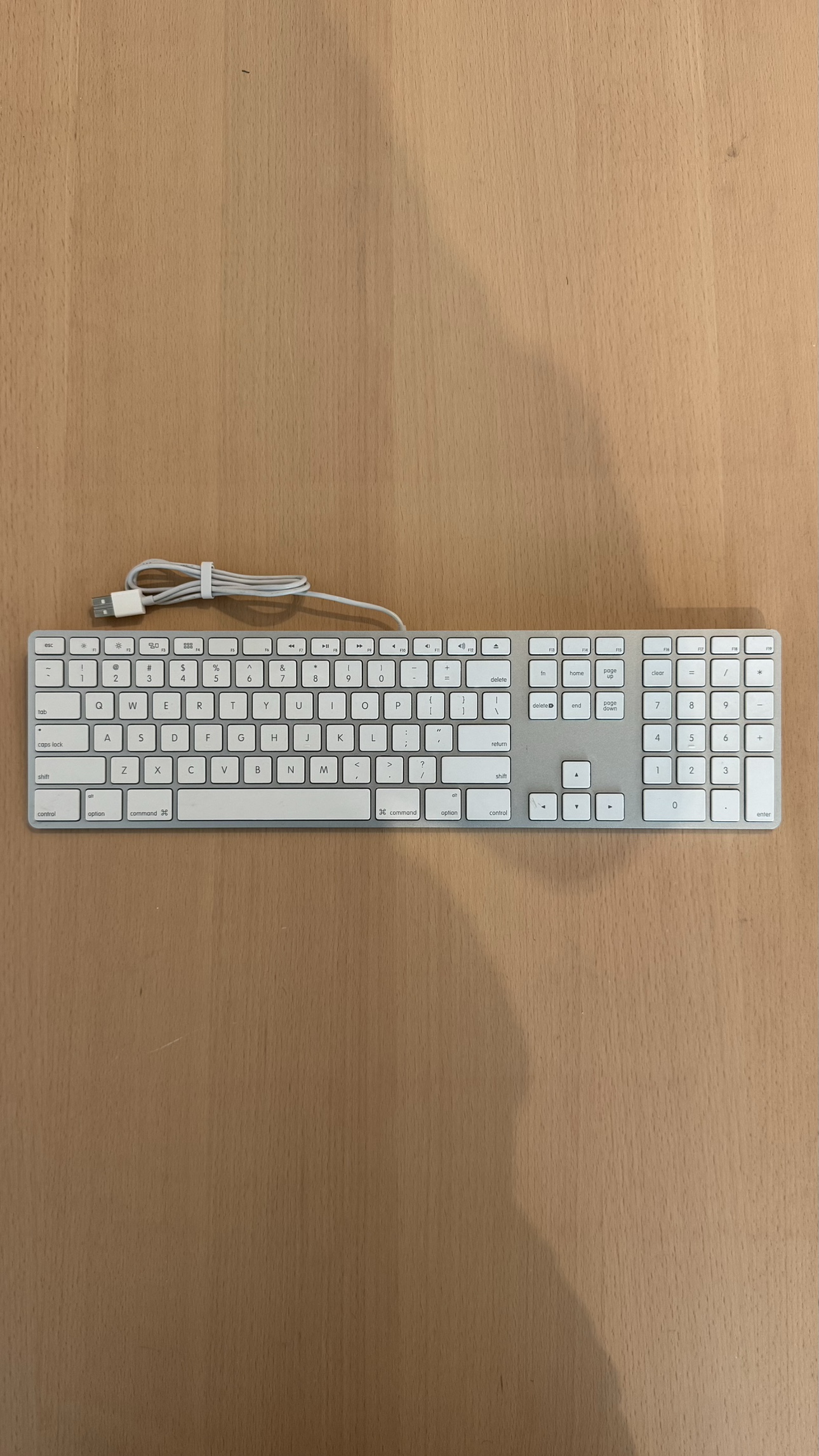 Vintage Apple Wired Keyboard with Numeric Keypad