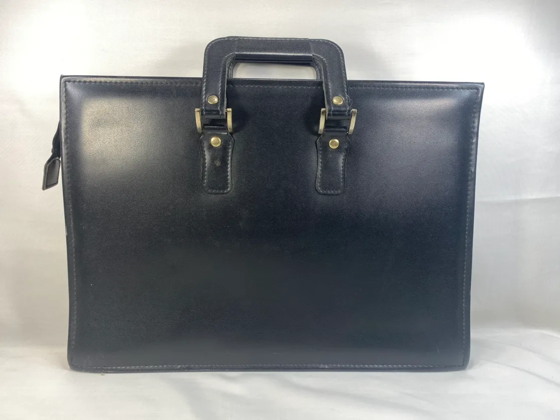 Black Faux Leather Briefcase thumbnail