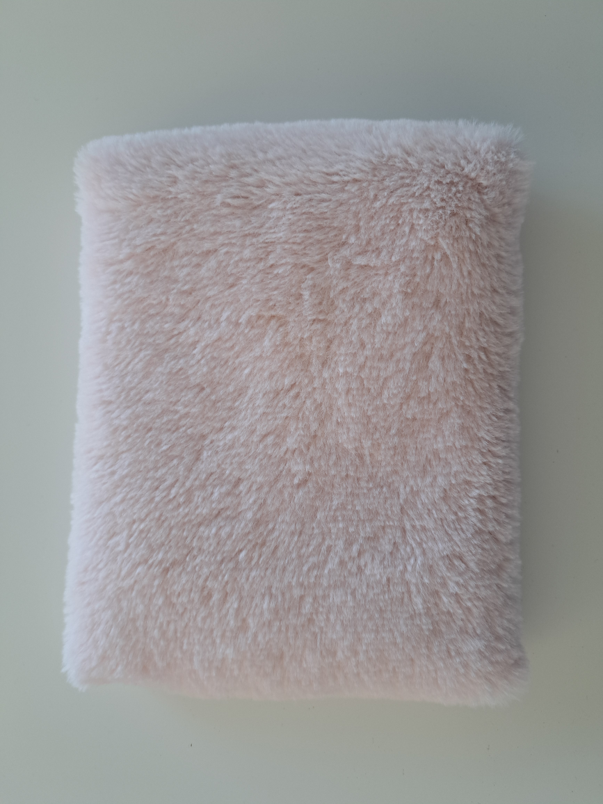 Pink fur microwavable heating pad