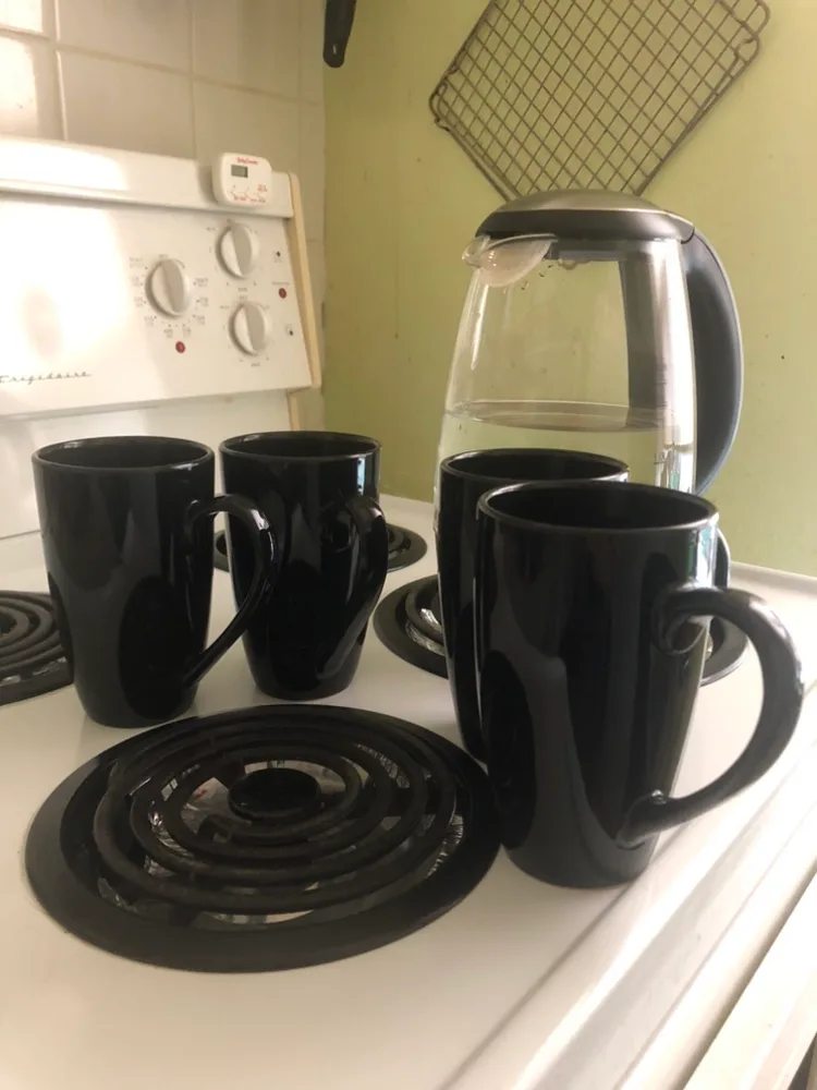 **LAST DAY** Four Tall Black Mugs thumbnail