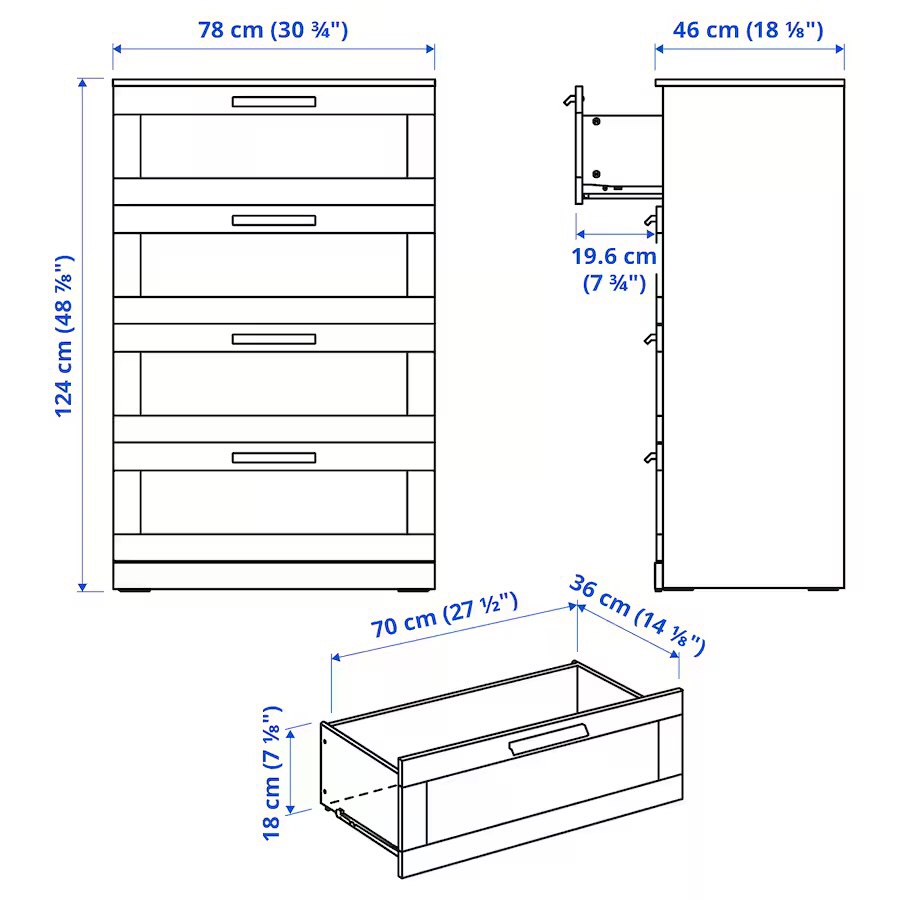White 4-Drawer Dresser - photo 5