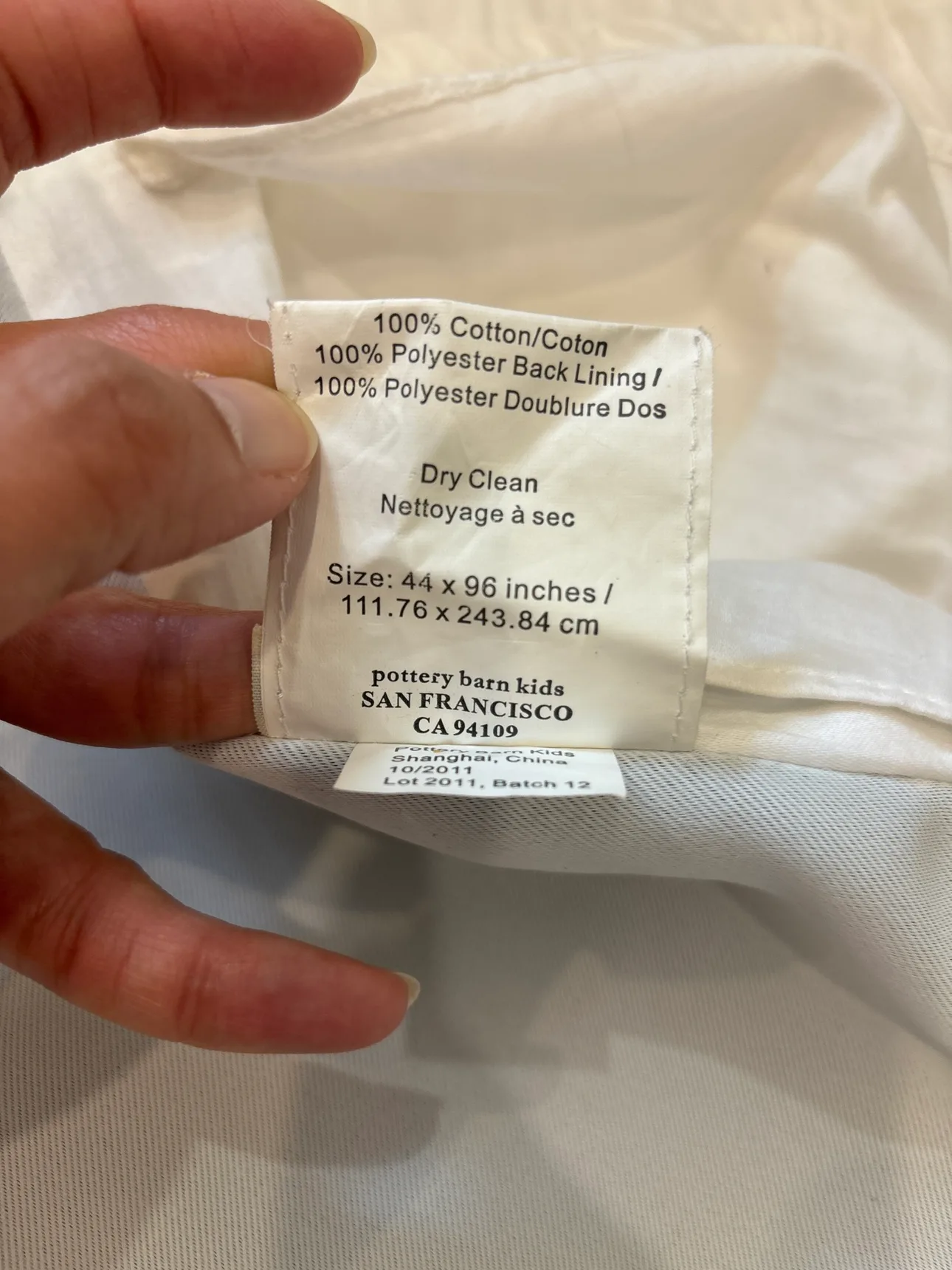 Pottery Barn Kids White Ruffled Curtains image indicator(2)