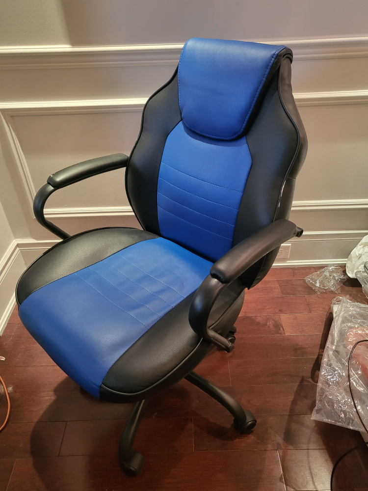 Blue and Black Gaming Chair - photo 2