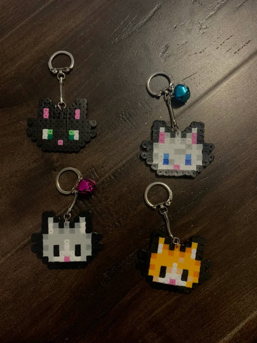 Perler Bead Keychains, earrings image indicator(2)