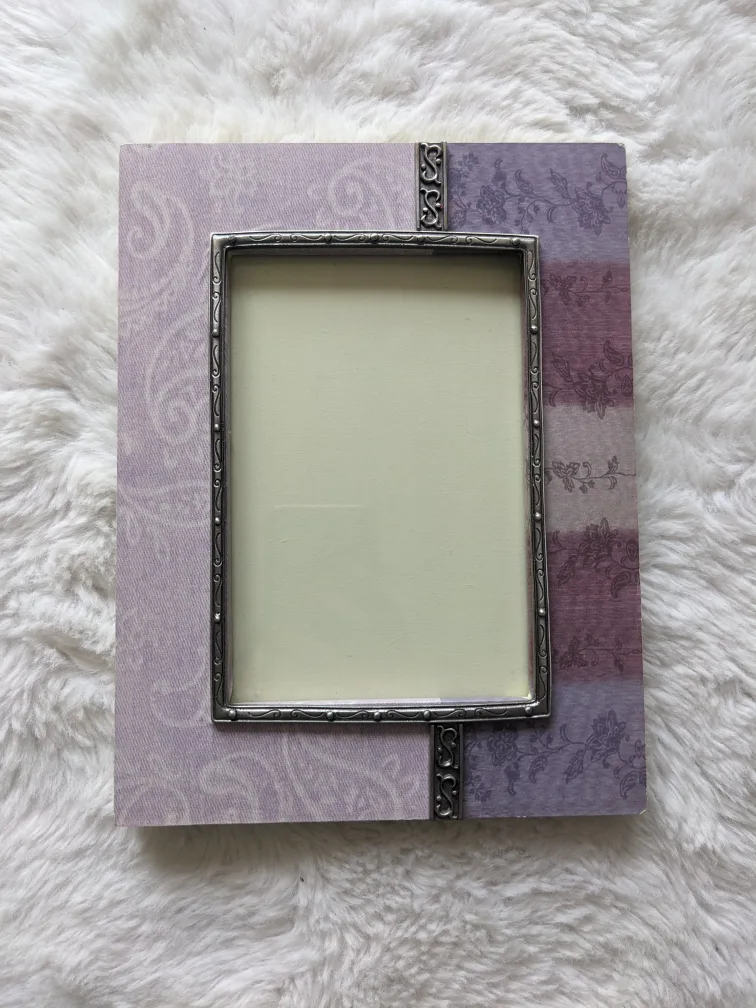 Purple Floral Picture Frame #freecycle thumbnail