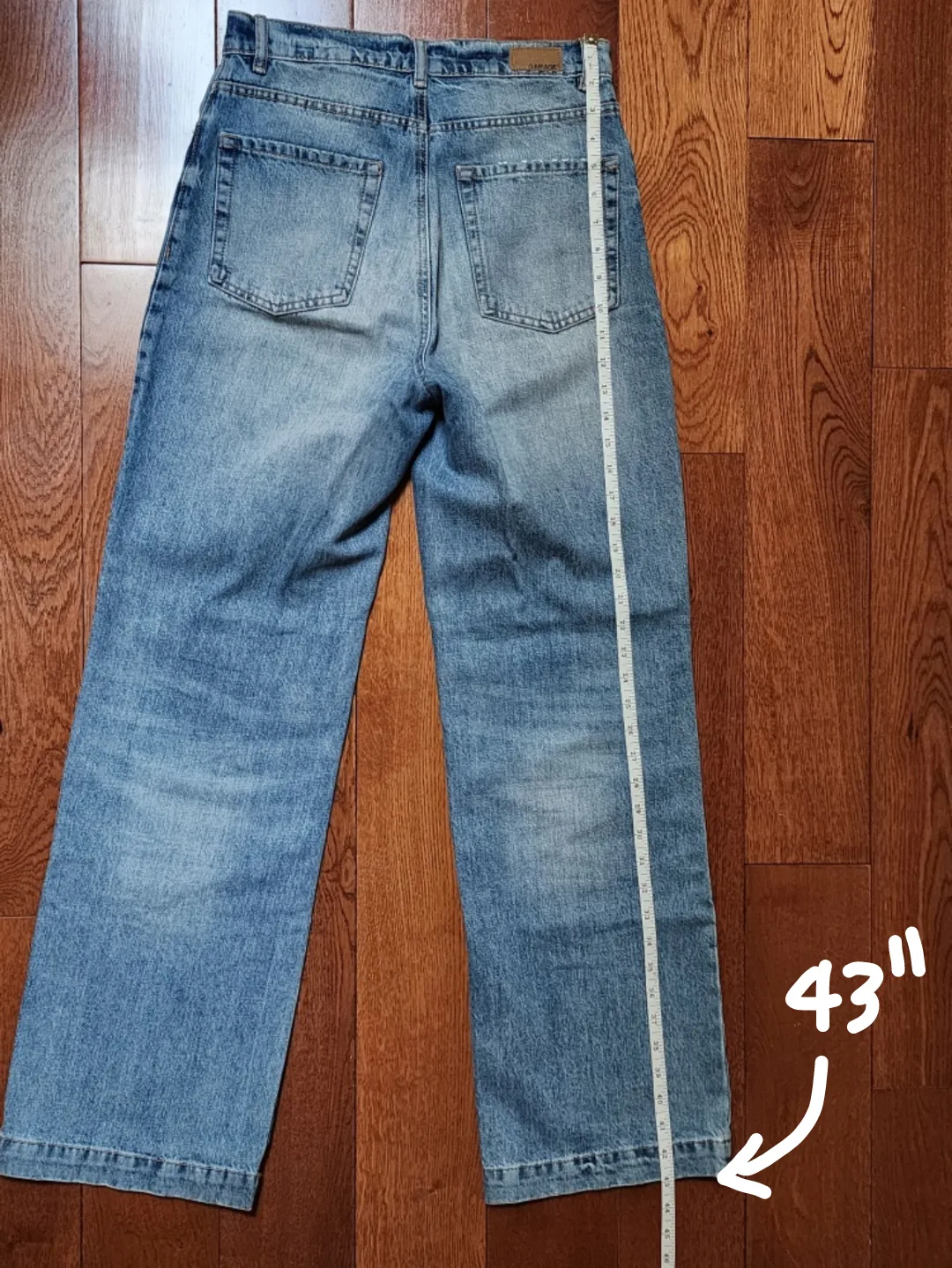 Garage high waisted blue jeans image indicator(9)