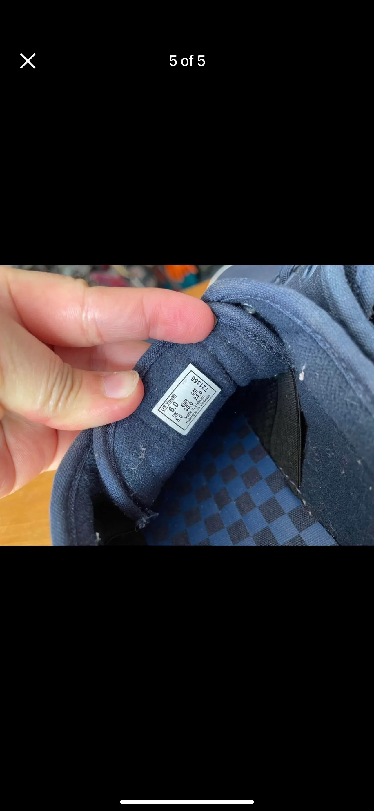 Vans Checkerboard Blue and Yellow Sneakers image indicator(5)