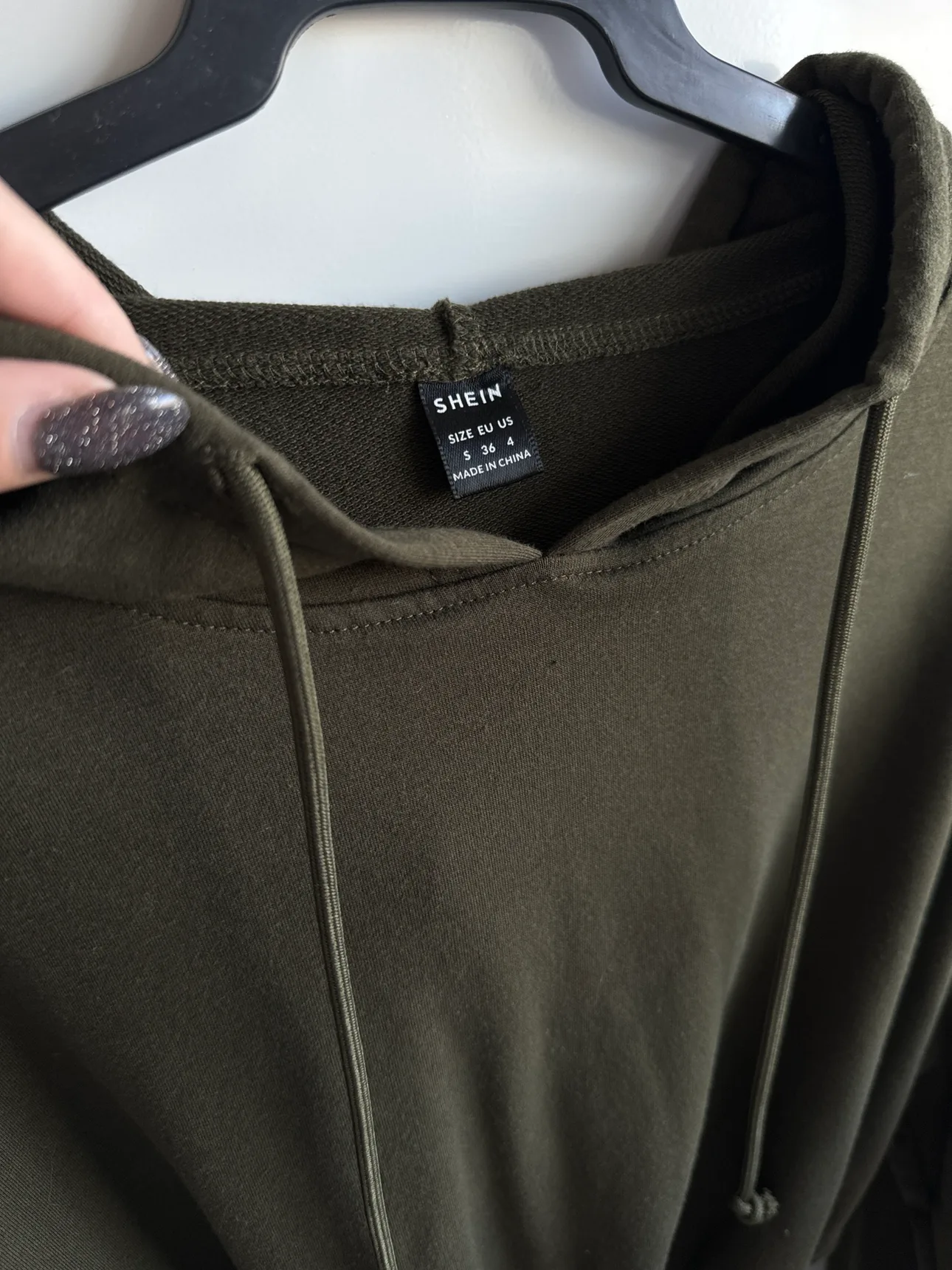 Shein Green Hoodie Dress image indicator(3)