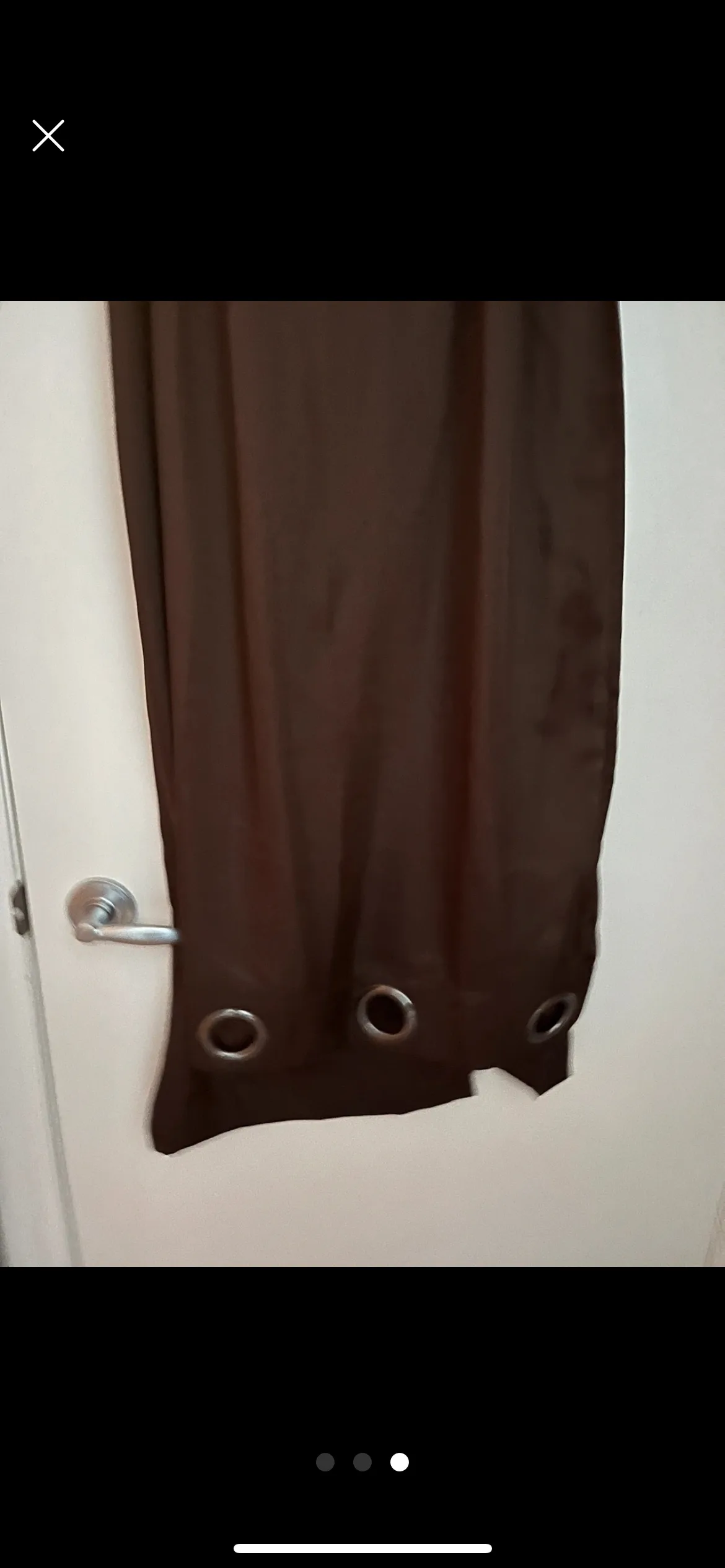 New single curtain panel chocolate color with grommet image indicator(3)