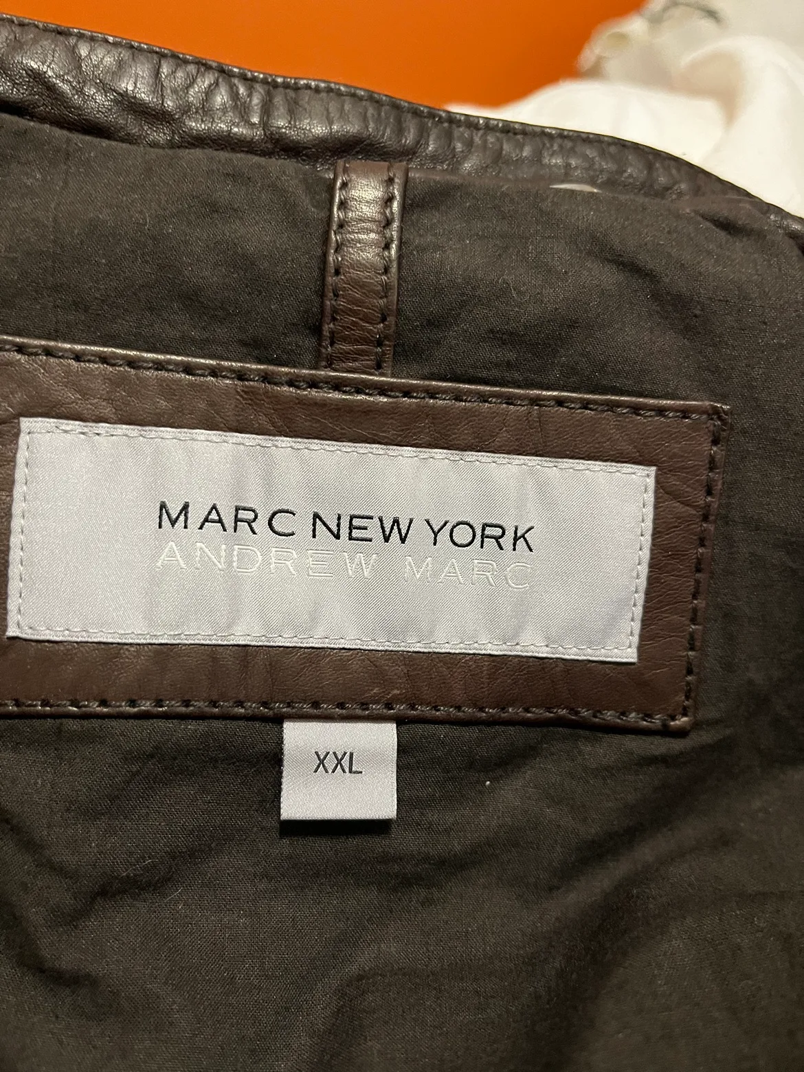 Marc New York Andrew Marc Leather Jacket Size 2XL image indicator(6)
