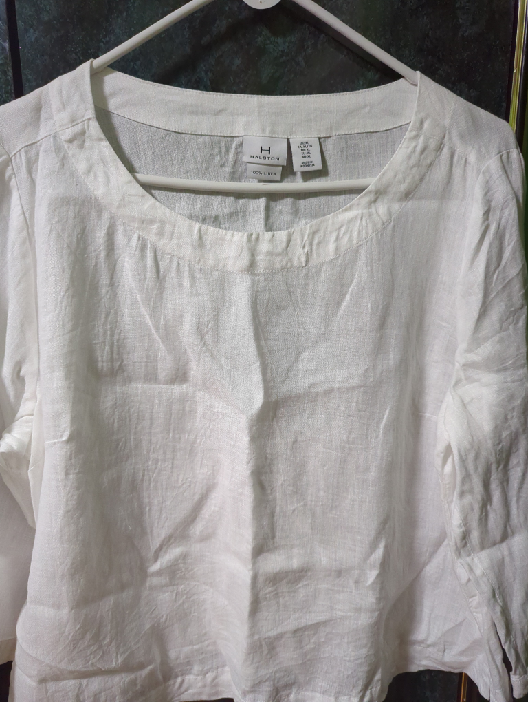 Halston Linen Blouse