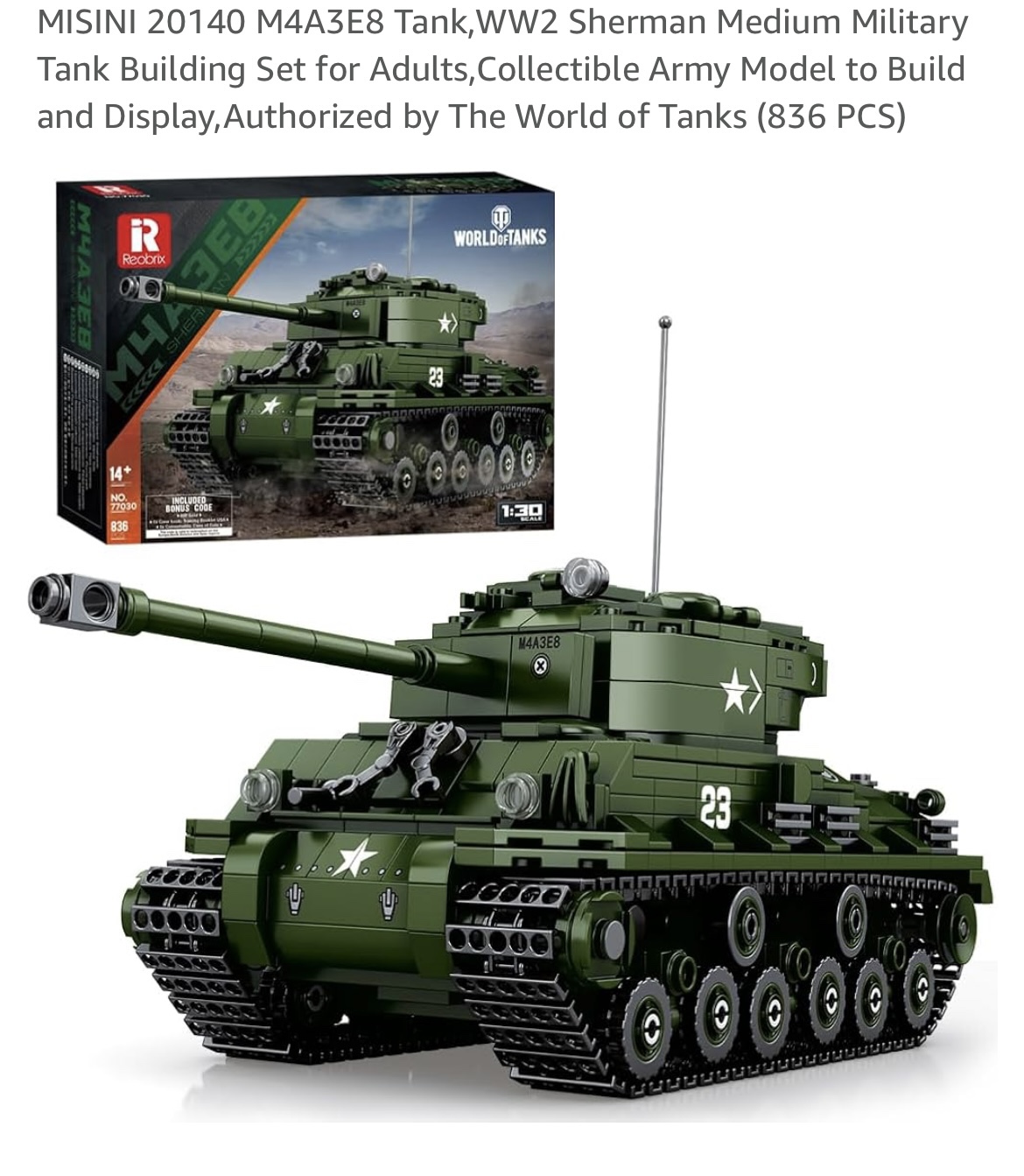 Model WW2 Sherman Military Tank