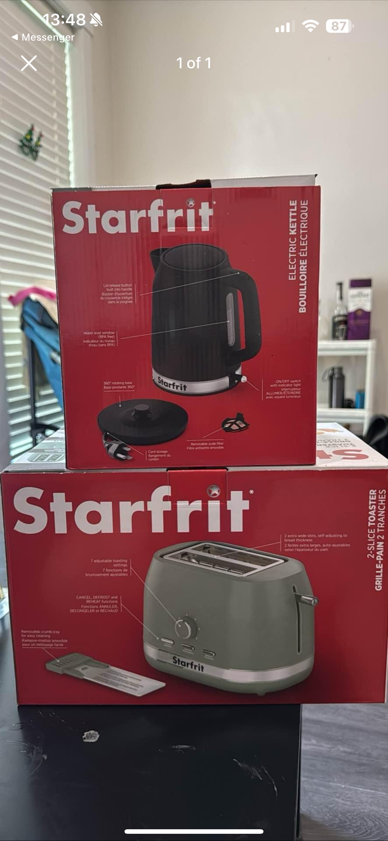 Starfrit 2-Slice Toaster and Electric Kettle