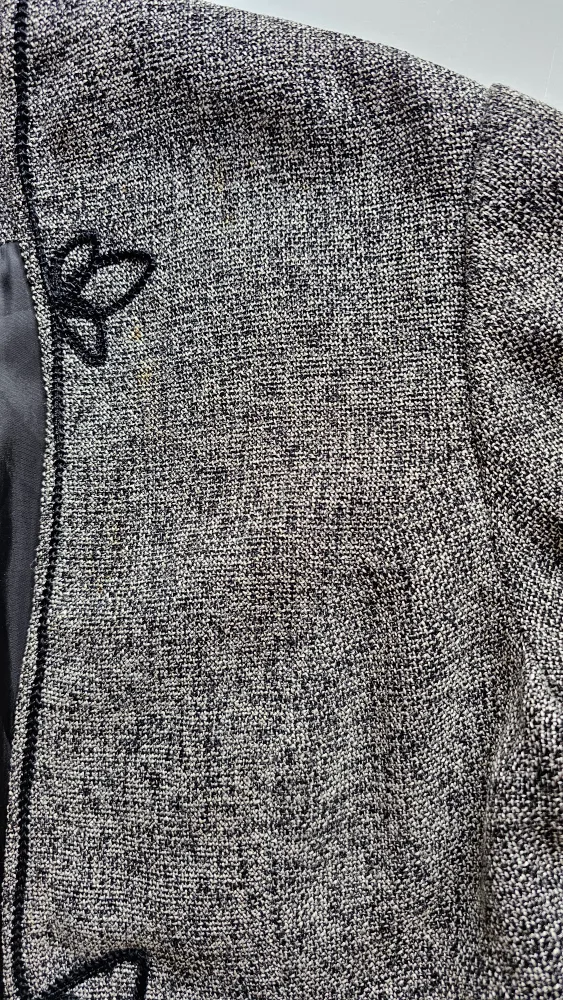 Coldwater Creek Black & White Tweed Blazer women's size 12 image indicator(8)