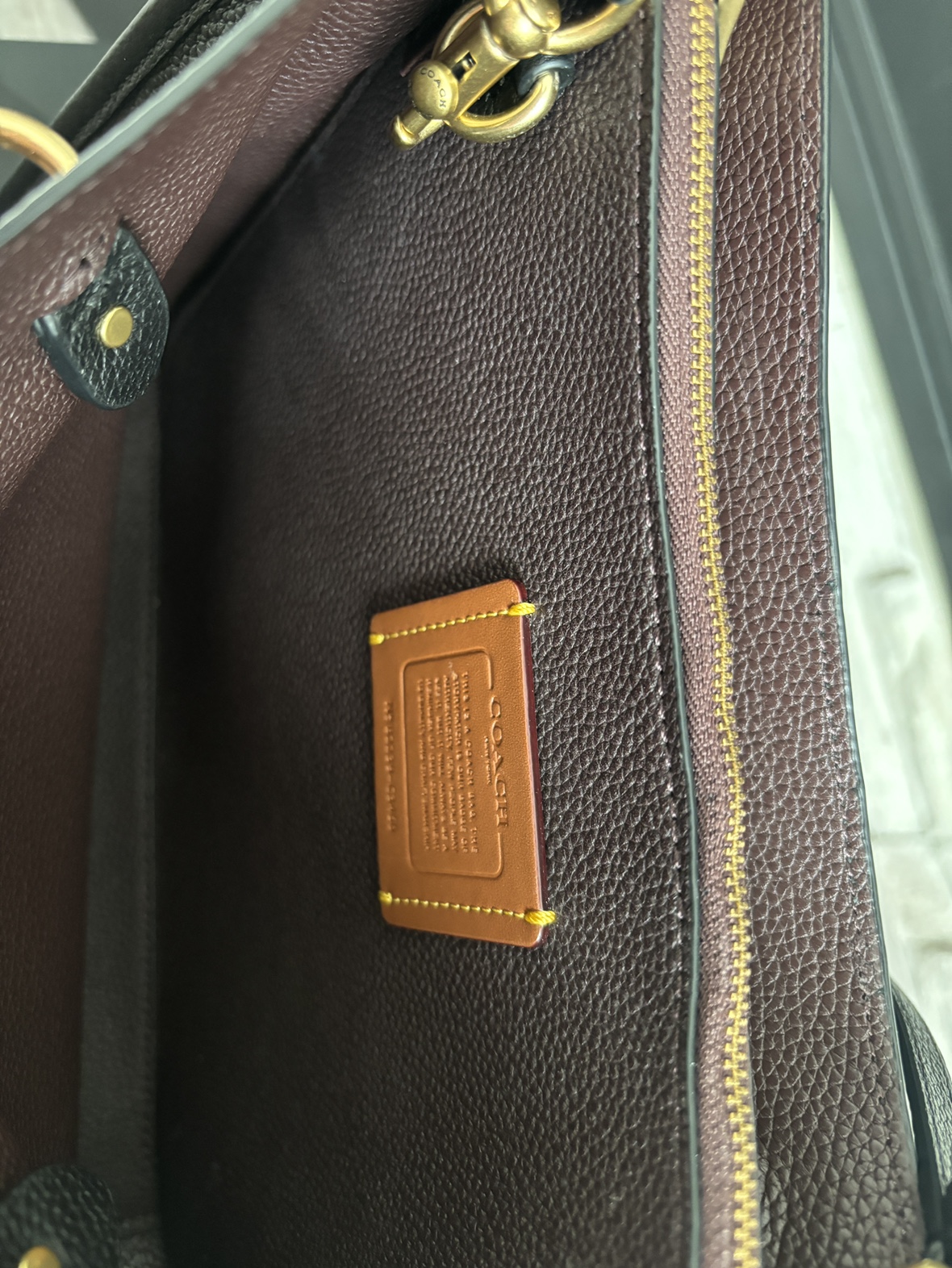 Coach Black Leather Tote Bag - photo 3