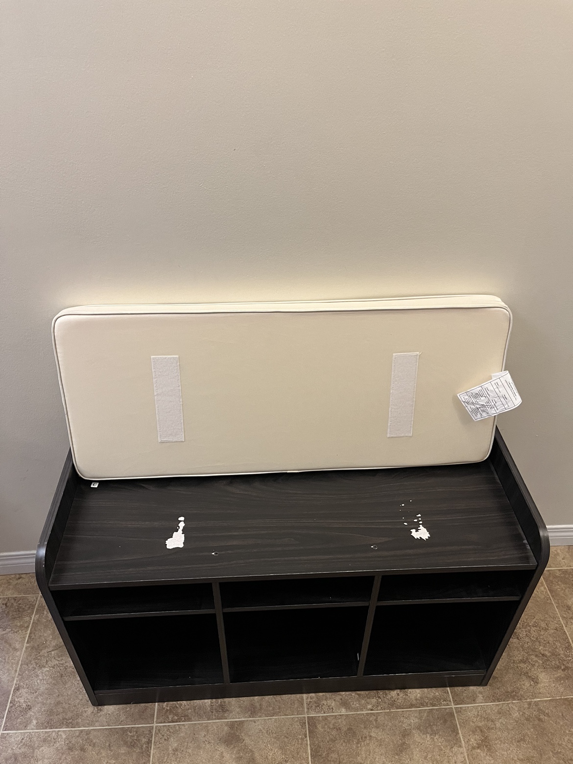 Black Shoe Bench with Storage - photo 3