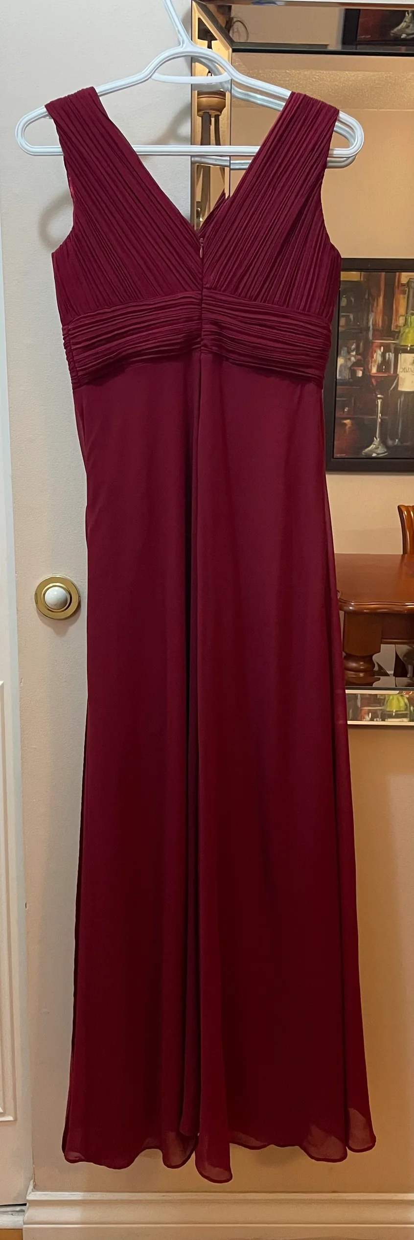 Burgundy Formal Dress with Rhinestones image indicator(2)