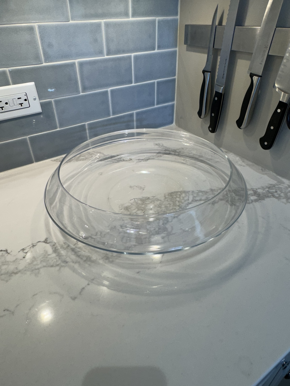 Large Crate & Barrel Glass Bowl - photo 2