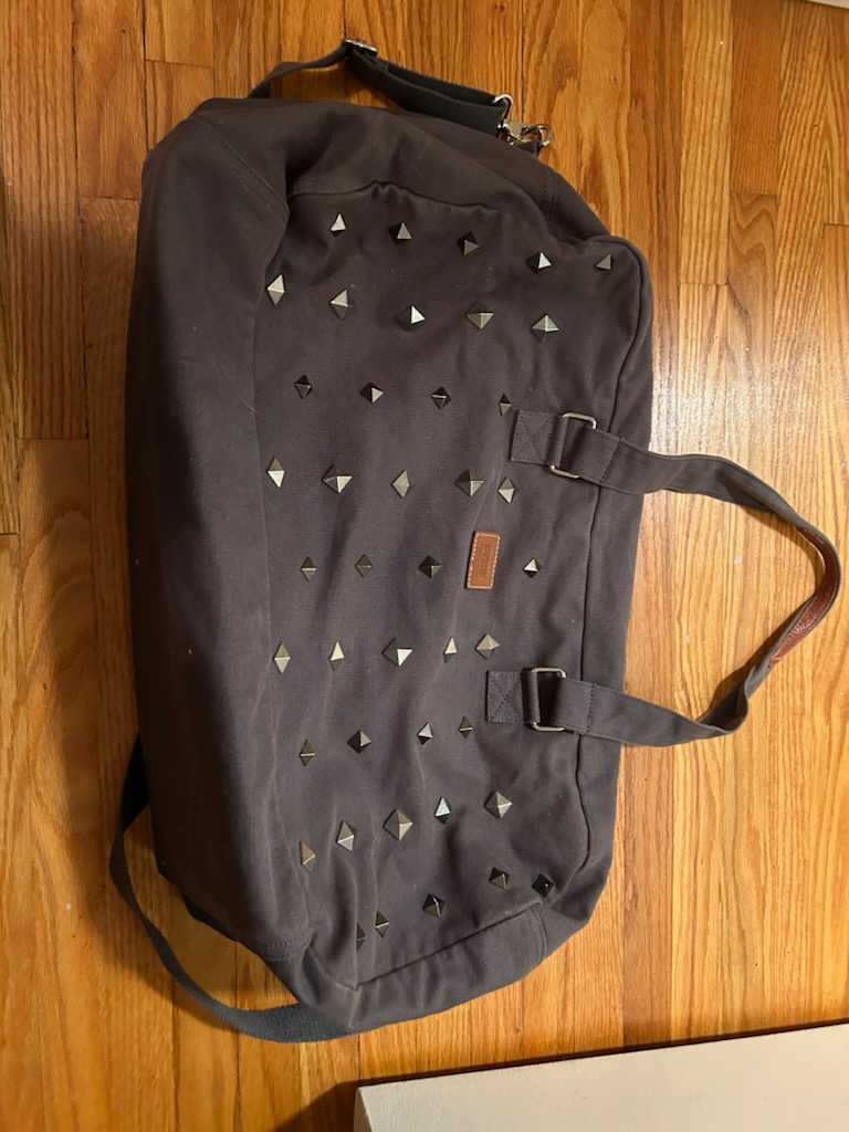 PINK Victoria's Secret Grey Studded Travel Bag