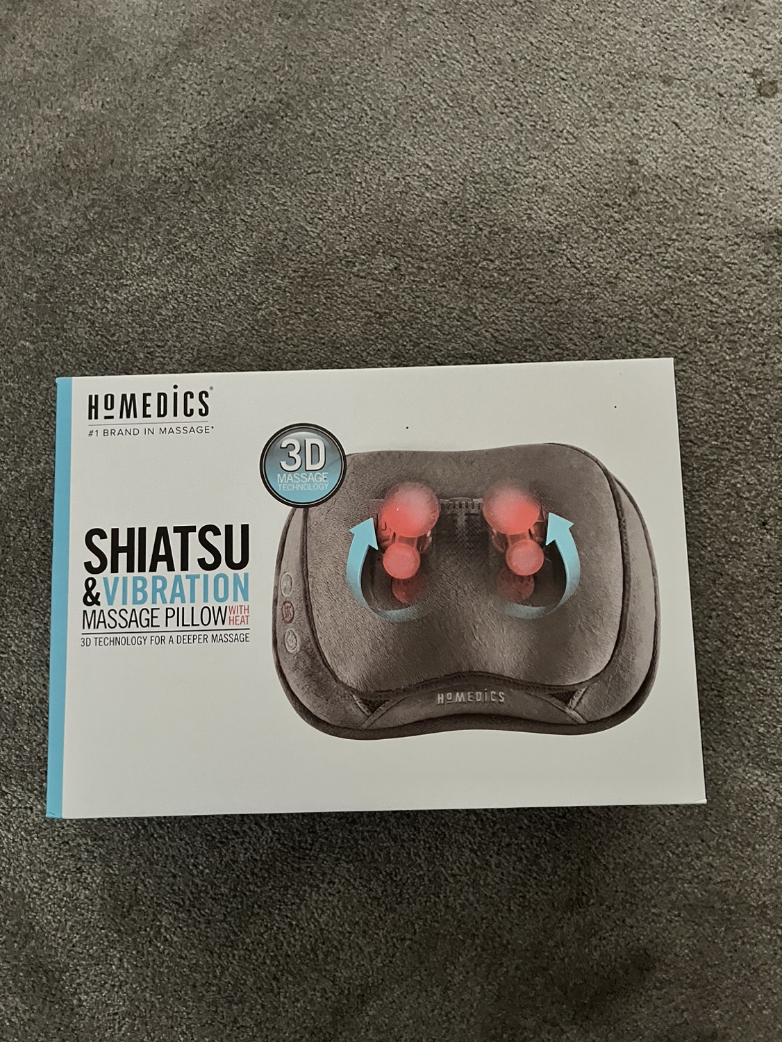 NEW! Homedics Shiatsu & Vibration Massage Pillow with Heat