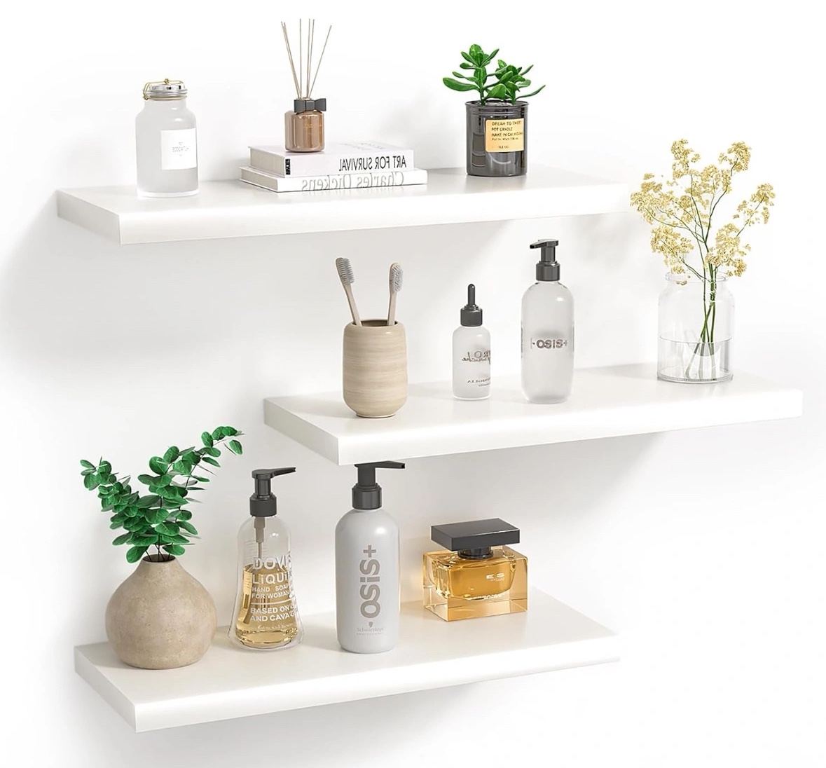 New White Floating Shelves set of 3