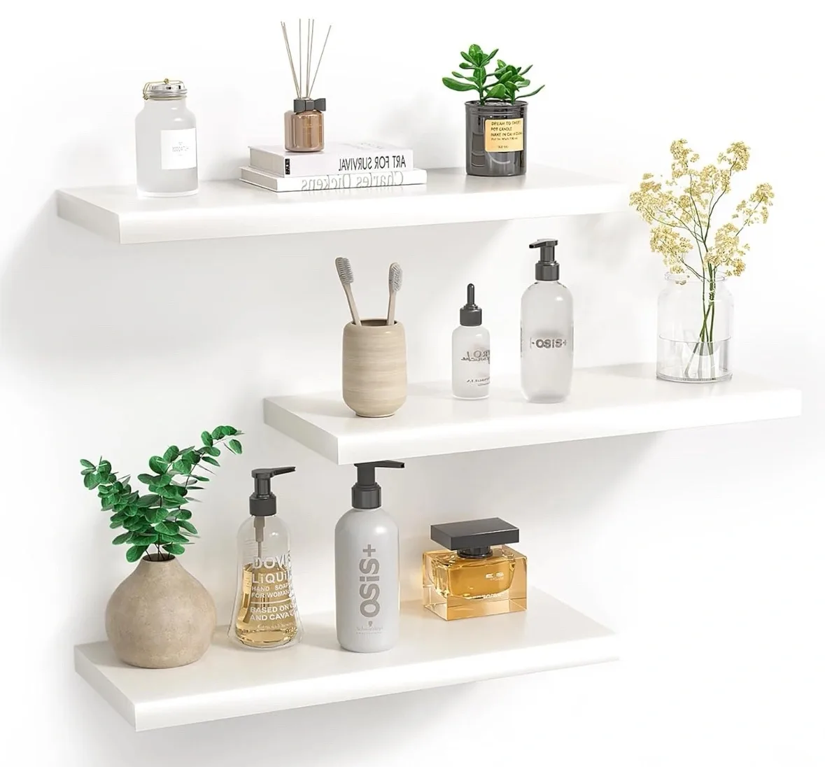 New White Floating Shelves set of 3 thumbnail