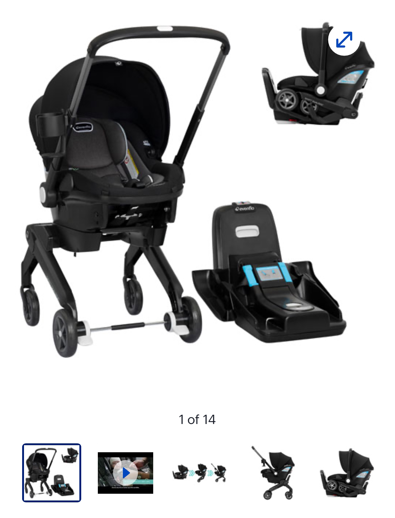 Evenflo dual shyft stroller/carseat