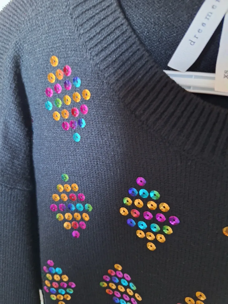 Dreamers Black Sequined Sweater image indicator(2)