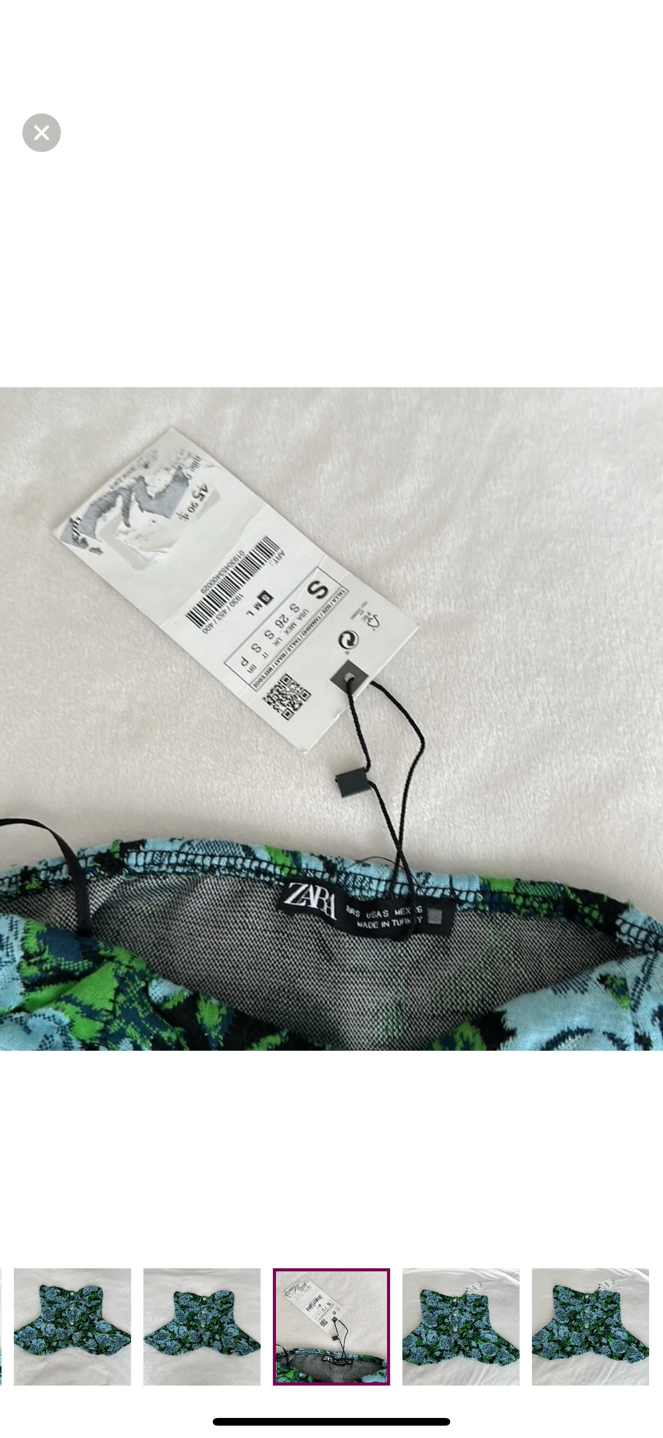 Zara Floral Strapless Top image indicator(3)