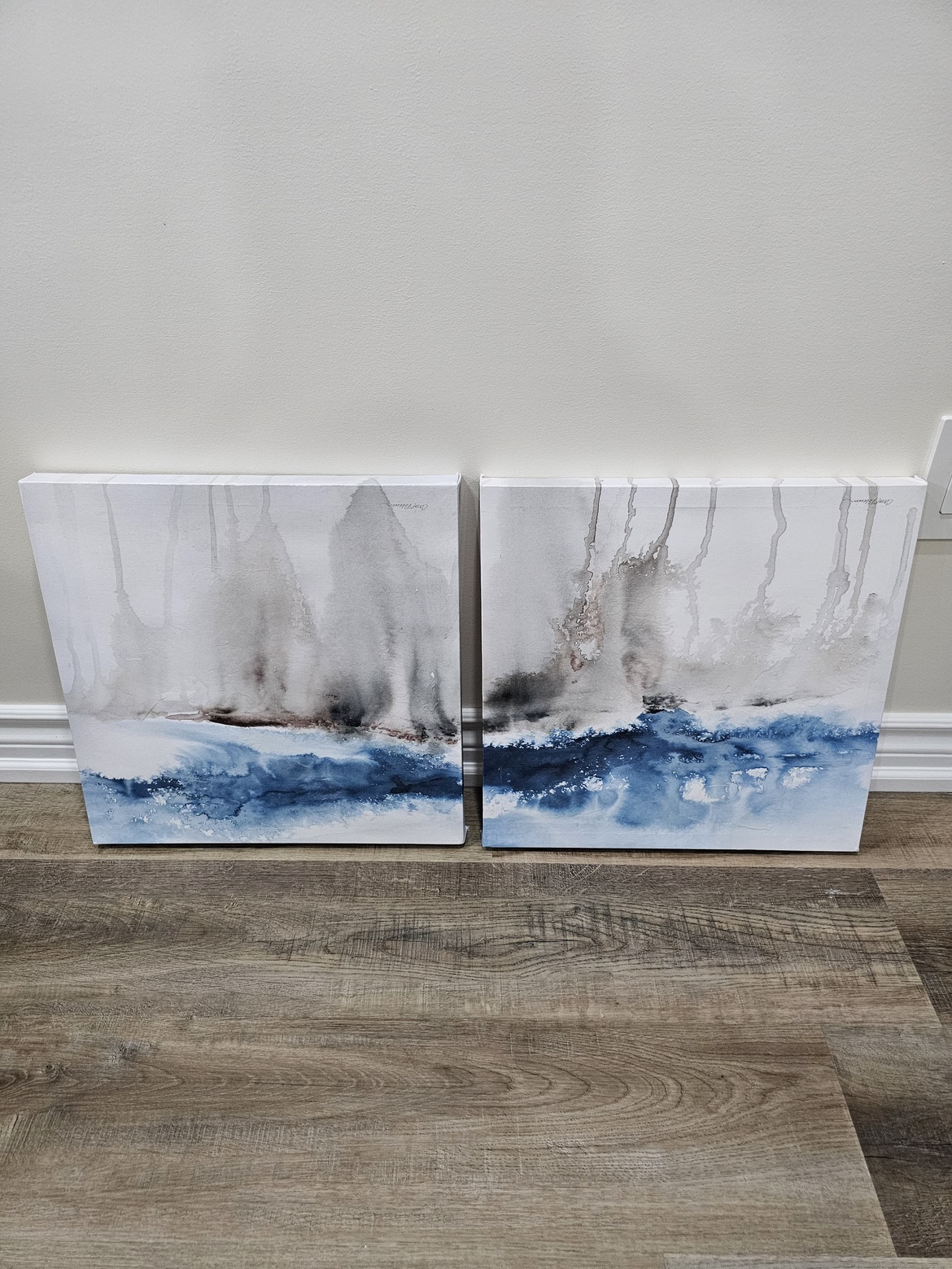 Set of 2 Abstract Canvas Art