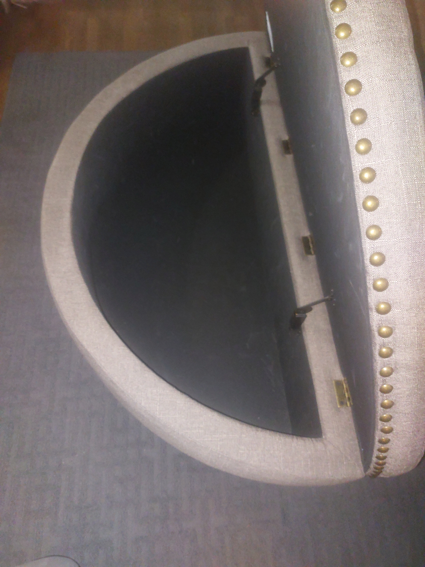 Half-moon Storage Ottoman - photo 3