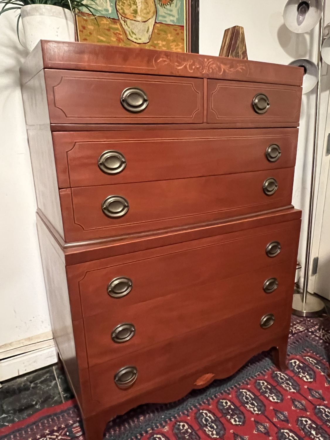 Cheery Red Vintage Wooden Chest & Dresser - Delivery Extra - photo 2