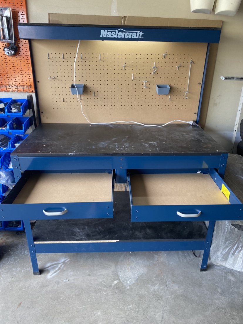 Mastercraft Workbench with Pegboard