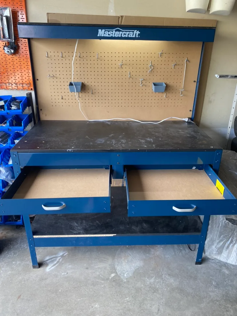 Mastercraft Workbench with Pegboard thumbnail