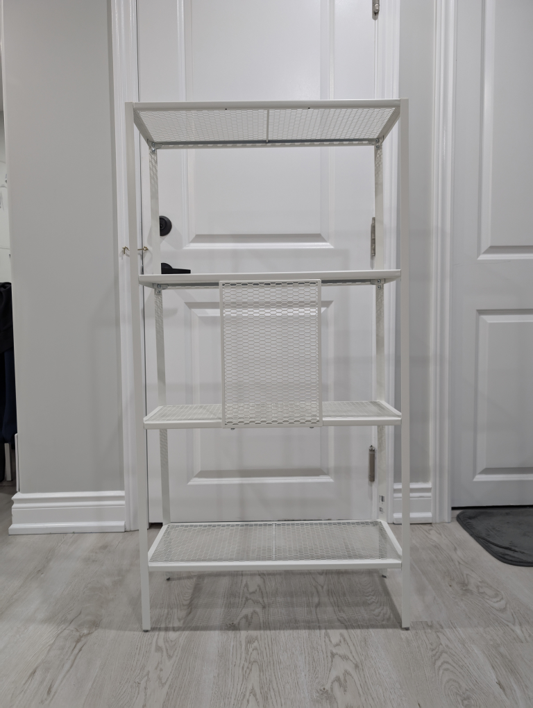 IKEA White Metal Shelf Unit