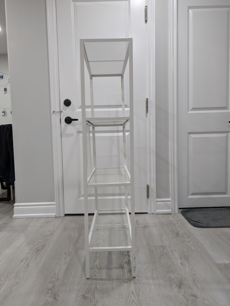 IKEA White Metal Shelf Unit - photo 3