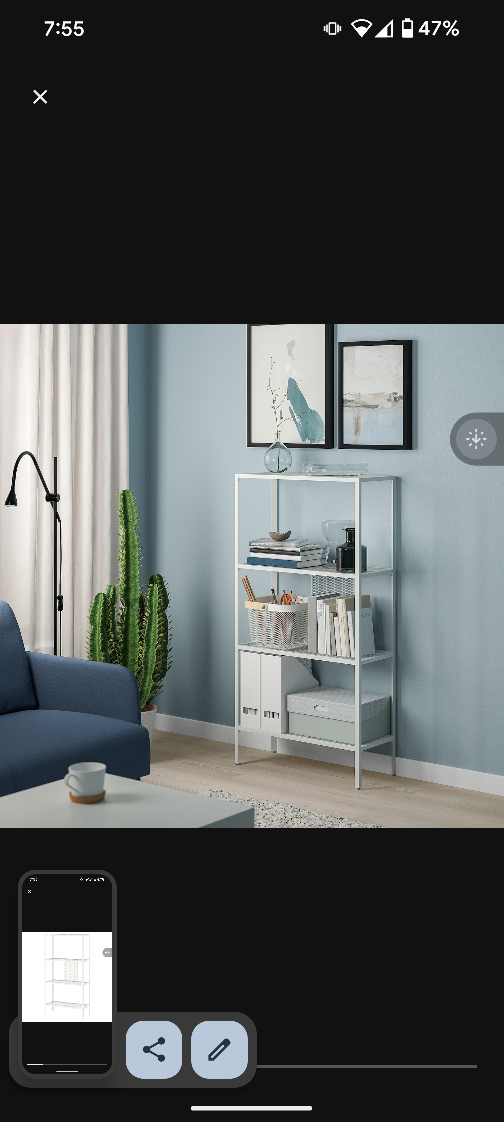 IKEA White Metal Shelf Unit - photo 4