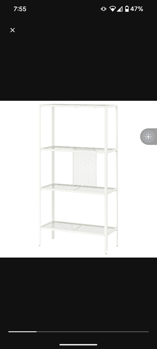 IKEA White Metal Shelf Unit - photo 5