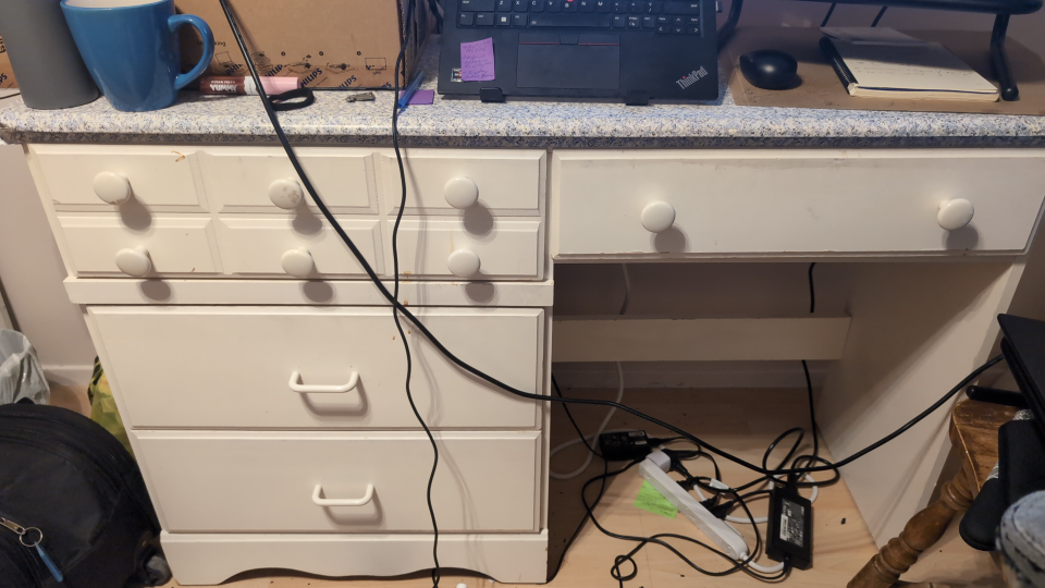 White Desk with Drawers