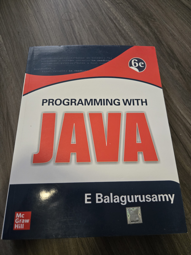 Programming with Java 6th Edition Textbook