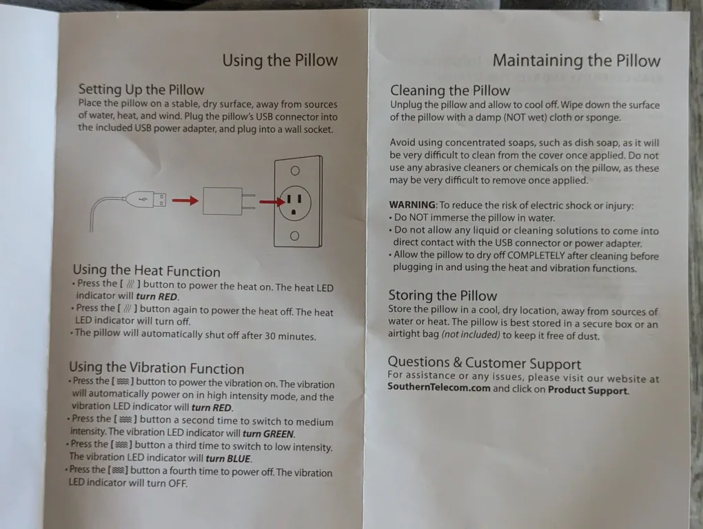 Heated Foot Pillow with Vibration image indicator(3)
