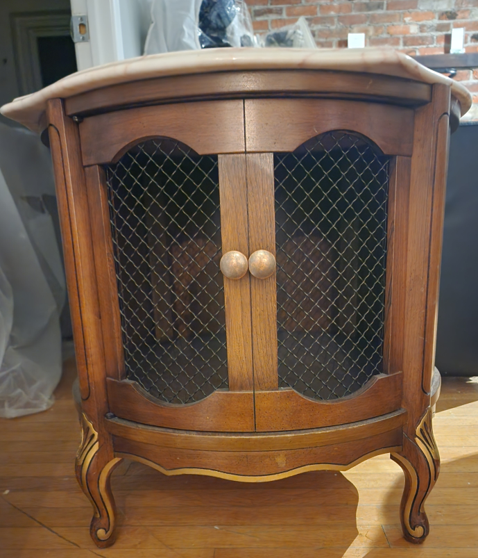 Vintage Marble Top End Table - photo 3