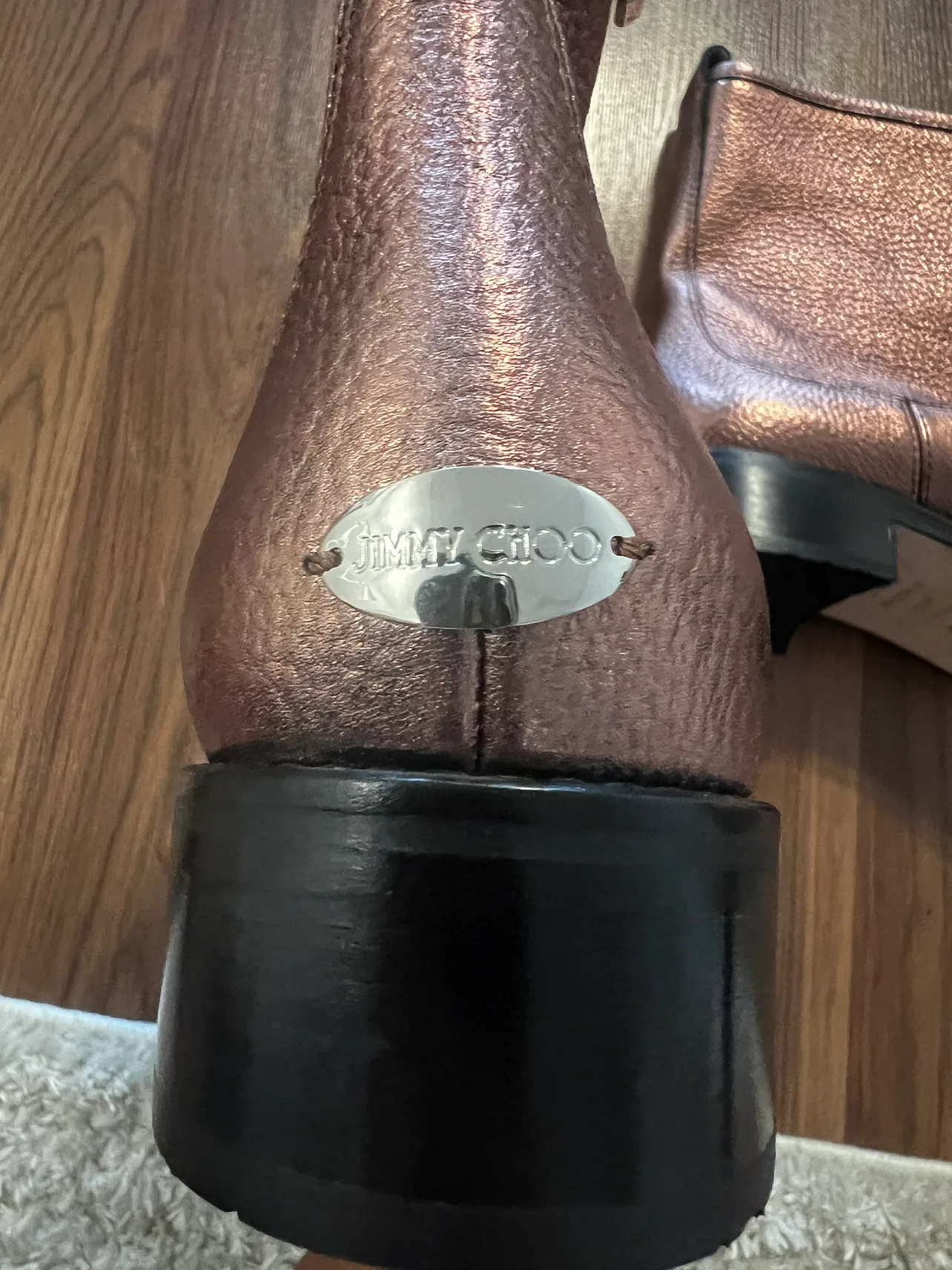 New Jimmy Choo Leather Rose Gold Boots ‼️Christmas Gift idea‼️ image indicator(2)