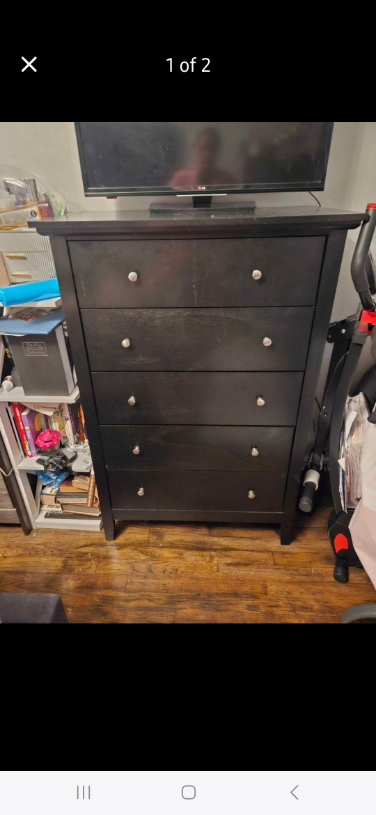Black 5-Drawer Dresser