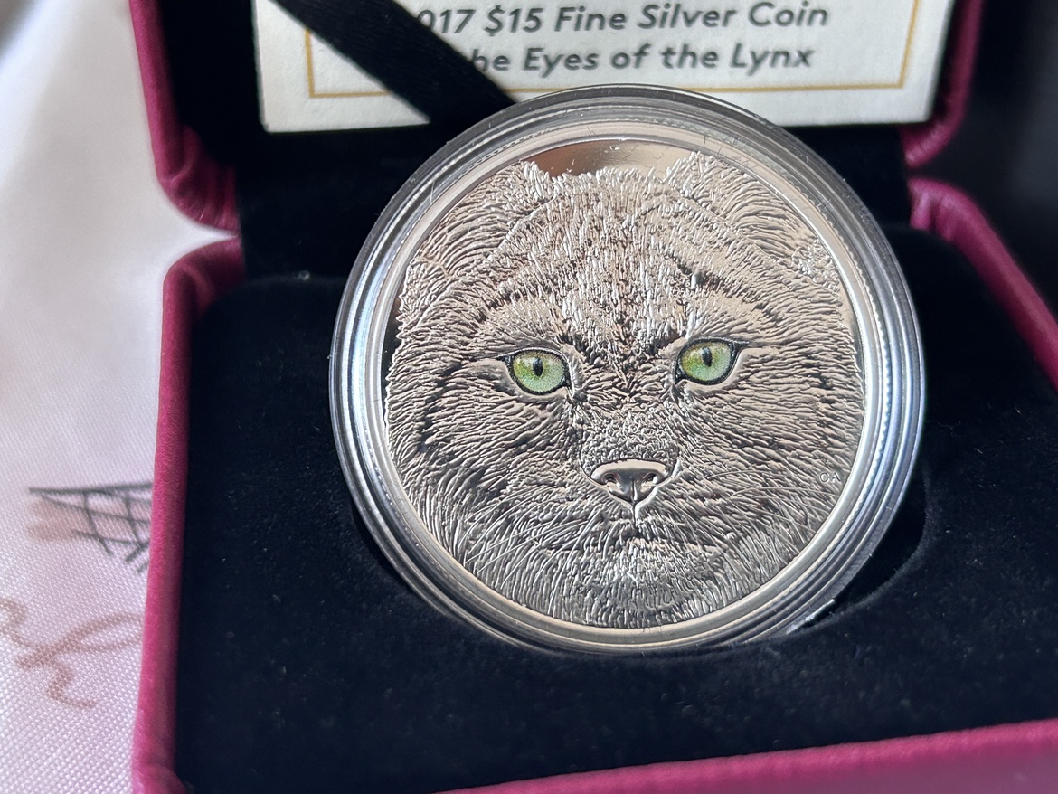 2017 Canadian $15 Silver Coin - The Eyes of the Lynx