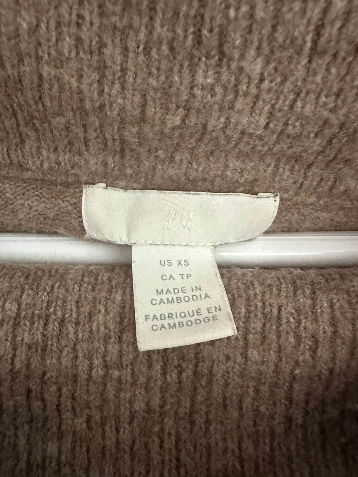 H&M Brown Cowl Neck Sweater XS image indicator(3)