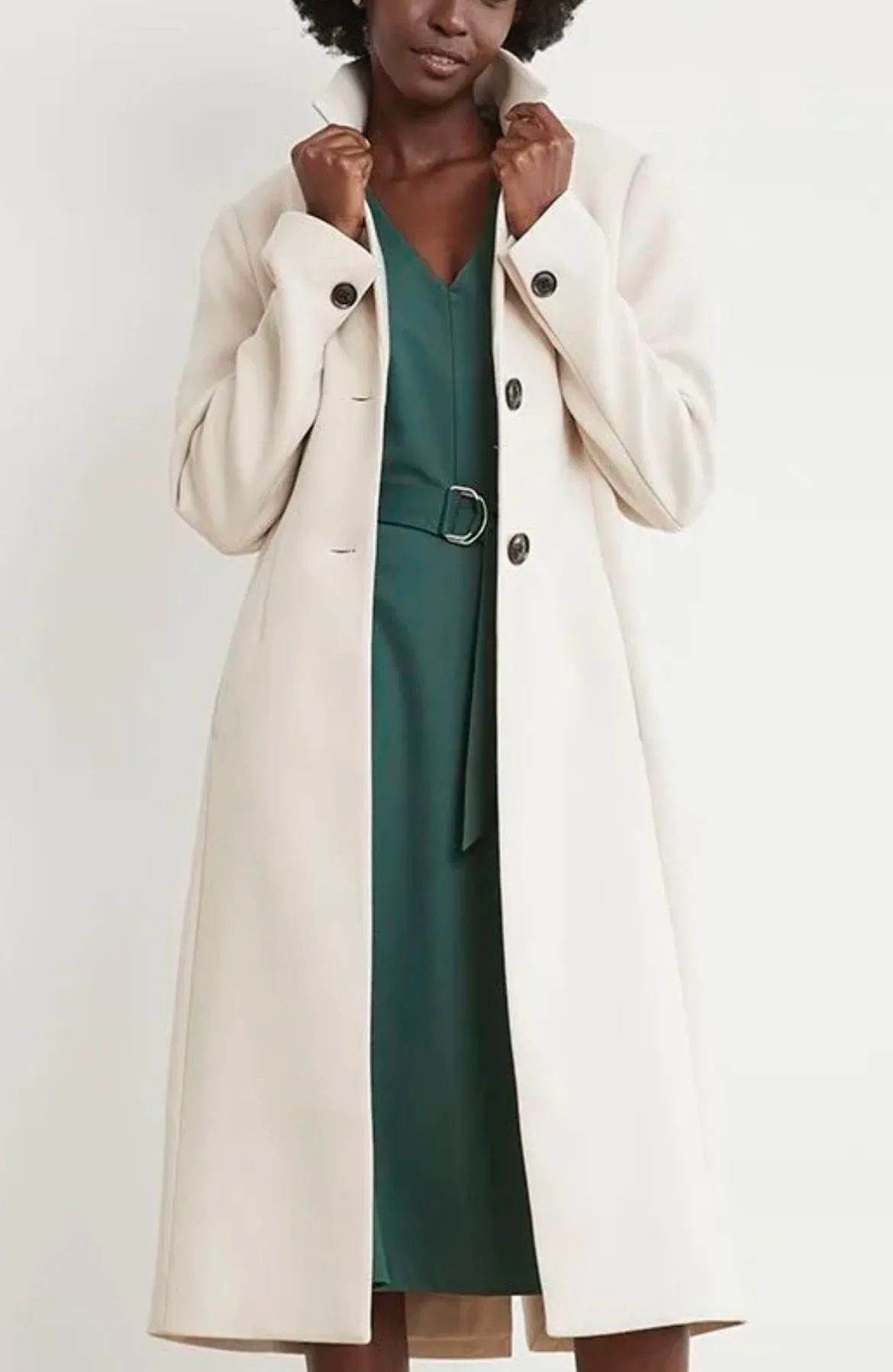RW&co Long Ivory Coat thumbnail