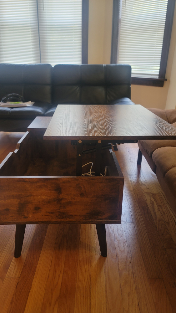 Lift Top Coffee Table with Storage - photo 2